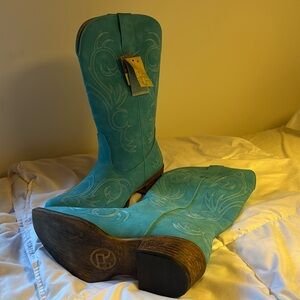 Roper 9.5 turquoise cowboy boots